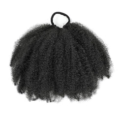 Kid's Summer Afro Puff Bun low ponytail for versatile daily looks.