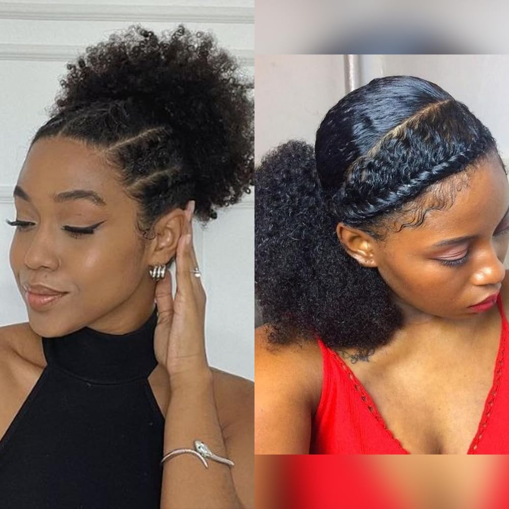 Kid's Summer Headwrap style Afro Puff highlights easy personalization with scarves.