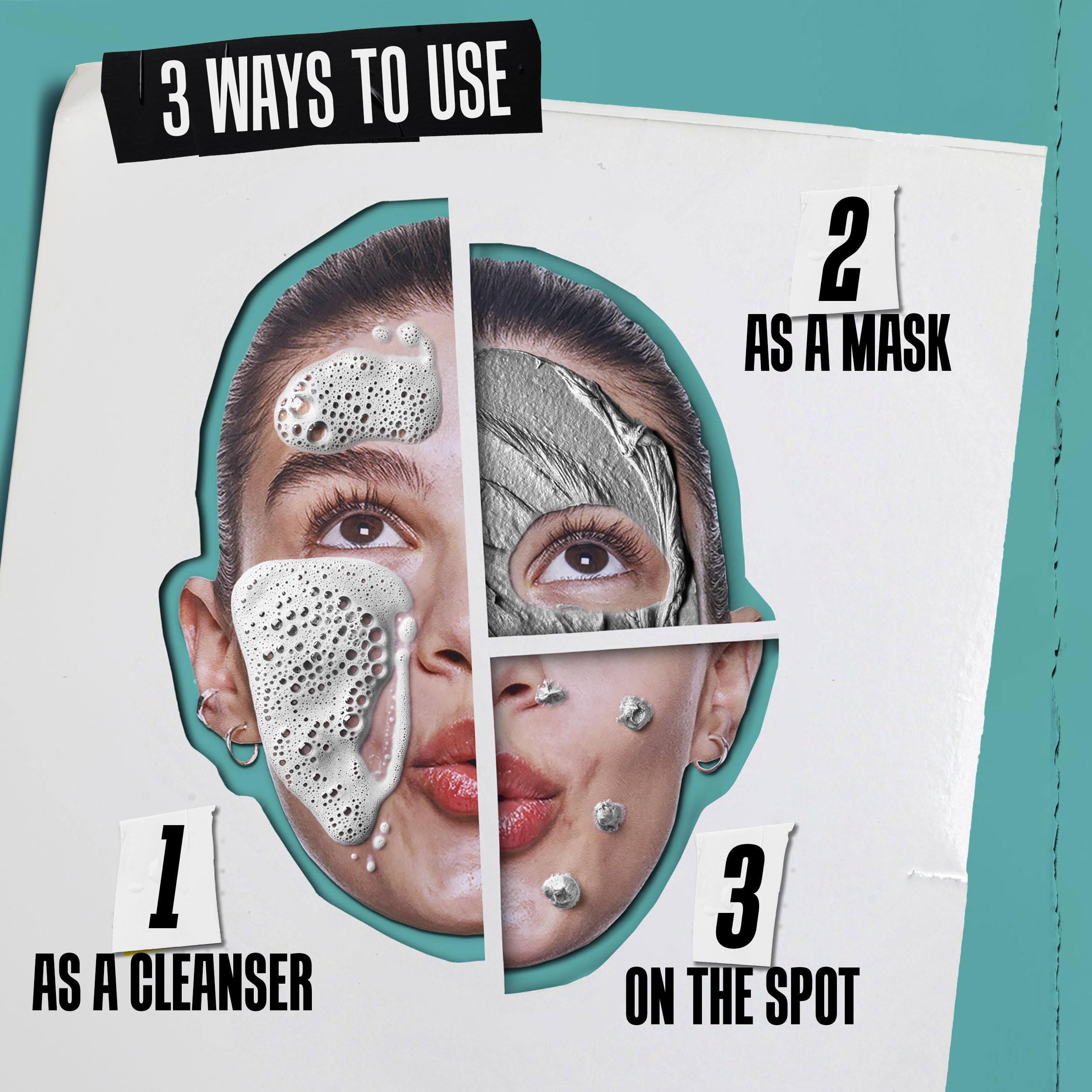 Kiehl's Acne-Treating Cleansing Paste spot-treatment application on skin