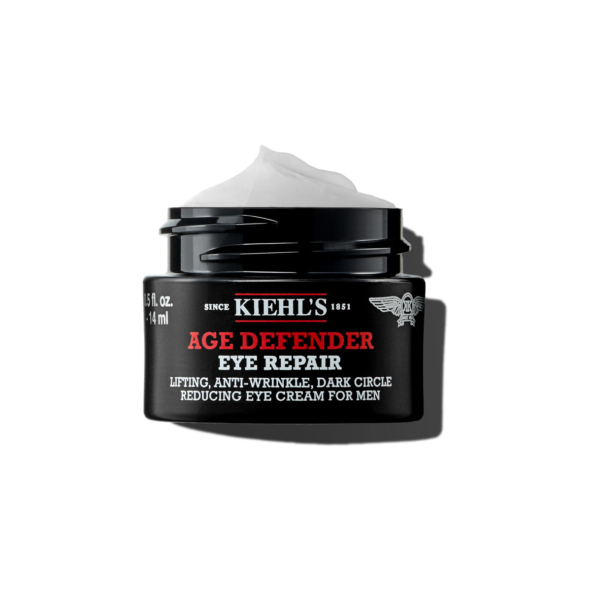 Kiehl's Age Defender Eye Repair packaging highlights premium eye care for daily use.