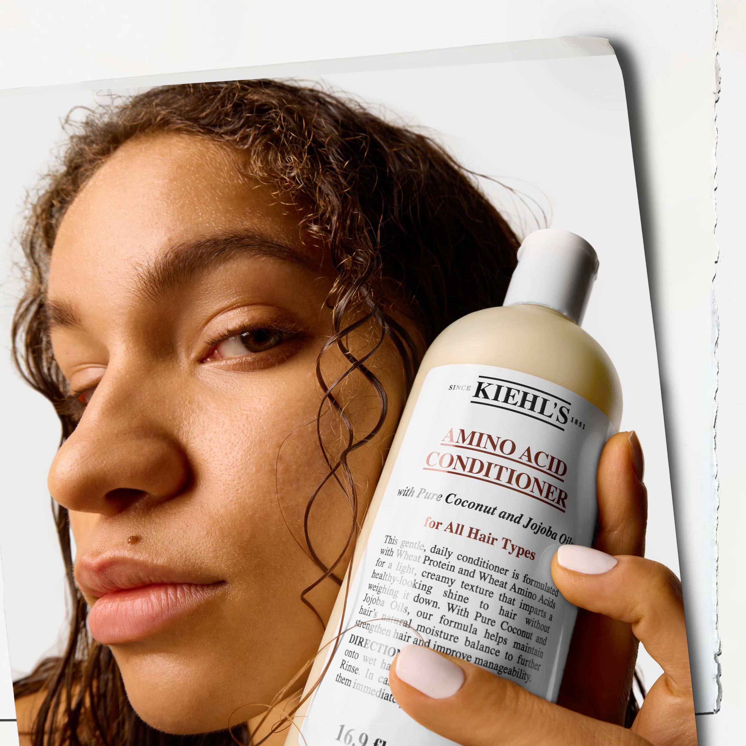 Kiehl's Amino Acid Conditioner refill-pack, eco-friendly refilling and waste reduction.