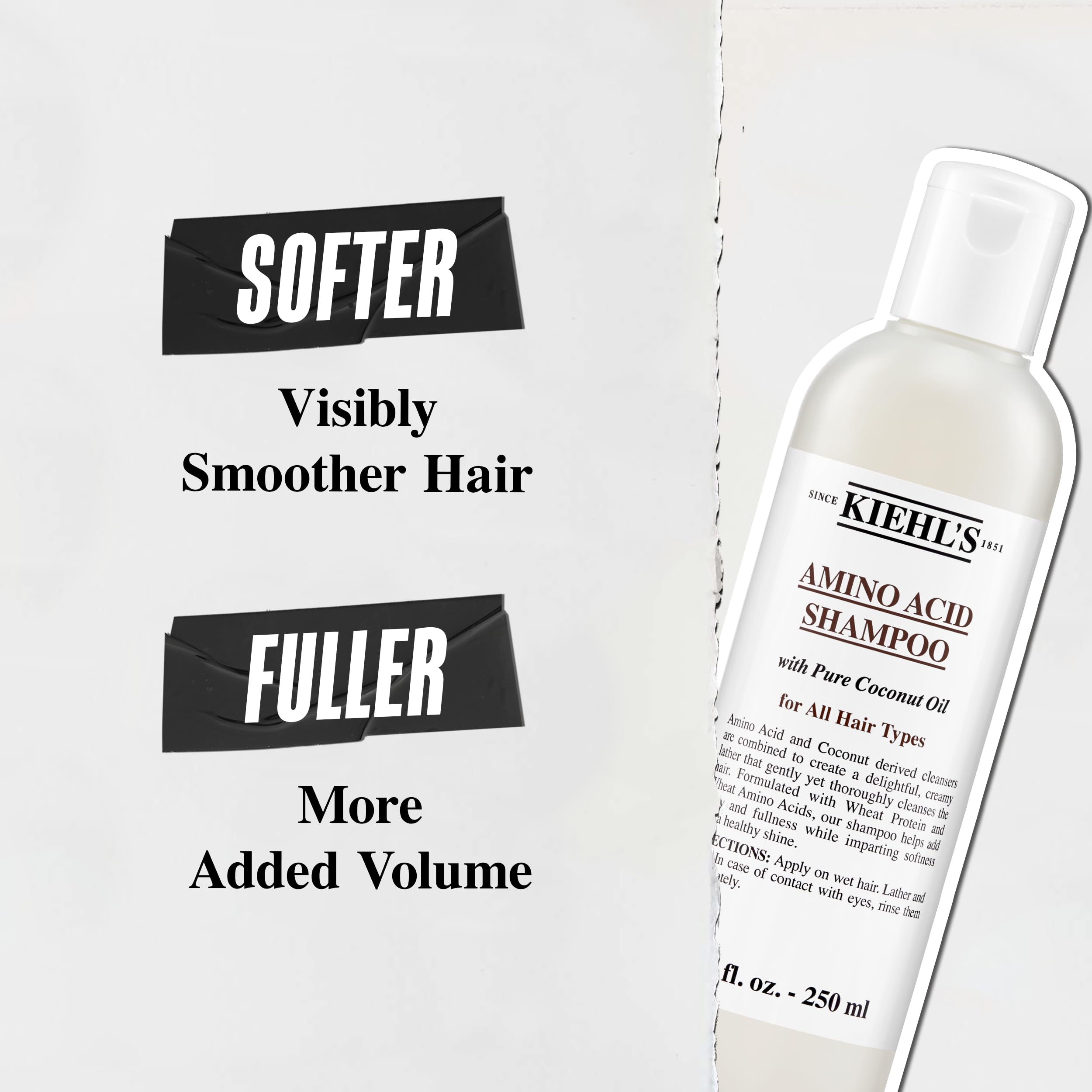 Lather texture forming a foamy cleanse during shower with Kiehl's shampoo.