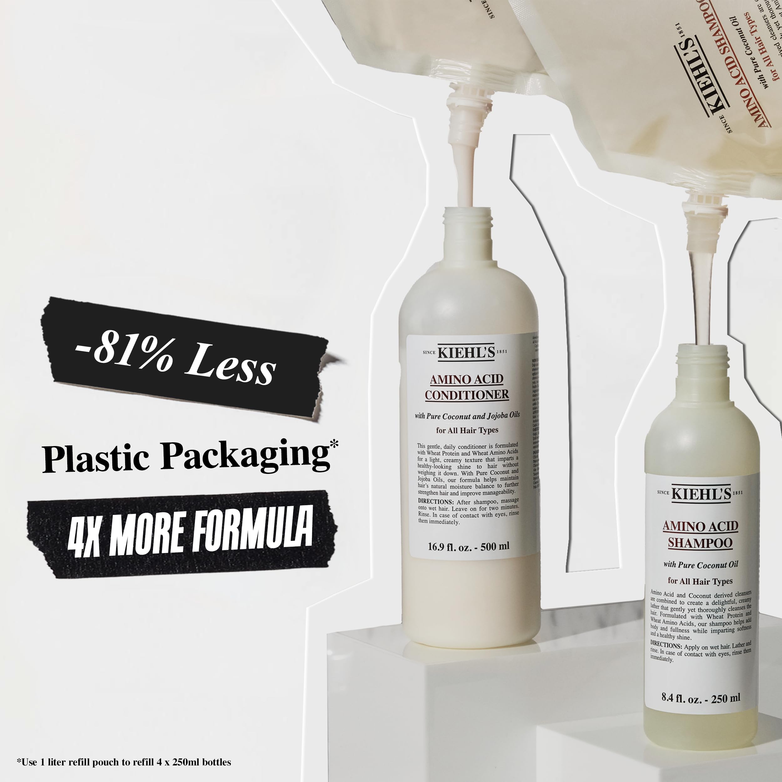Kiehl's Amino Acid Shampoo paraben-free label highlighted for safe use