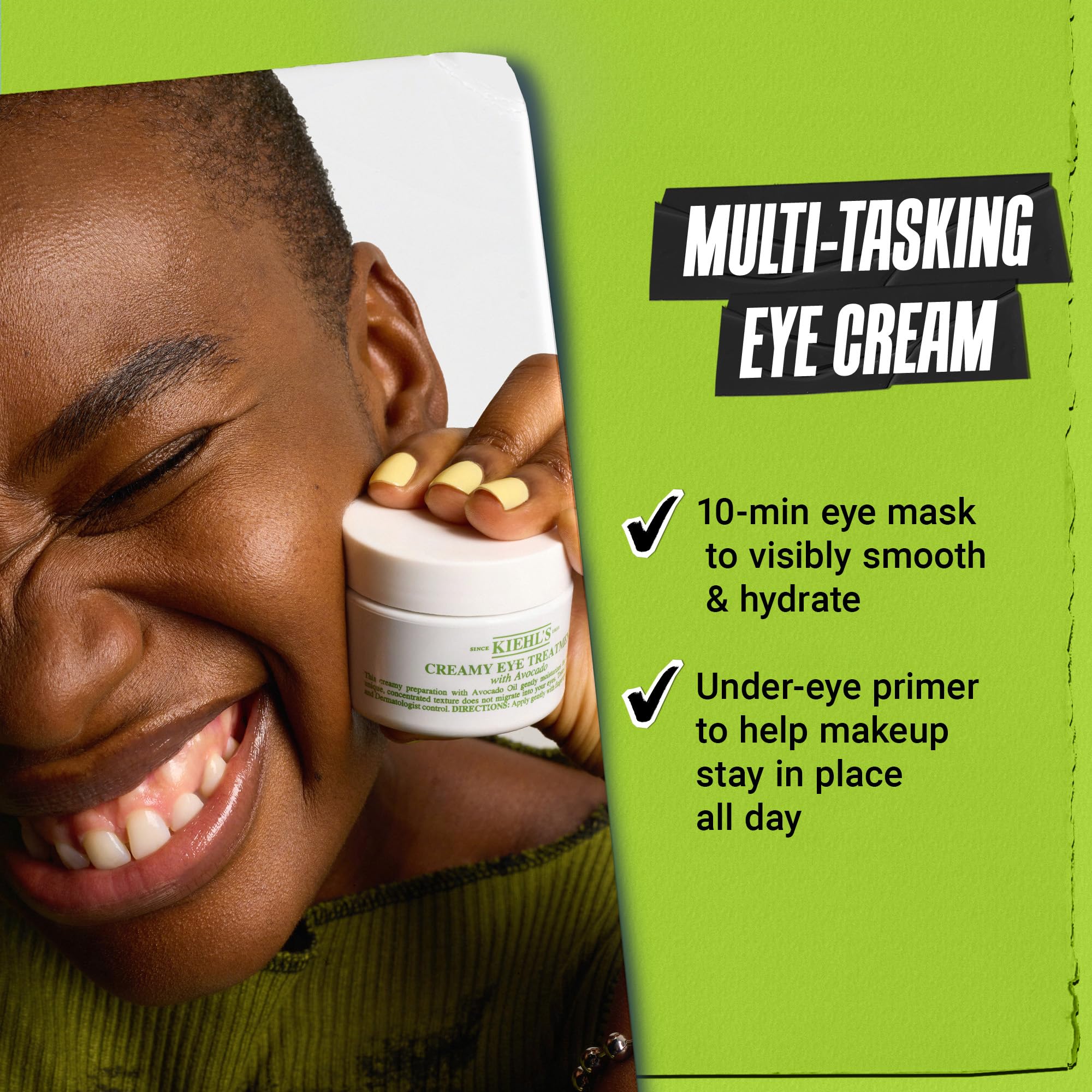 Kiehl's Avocado Eye Treatment with avocado oil visual nourishing the eye area.