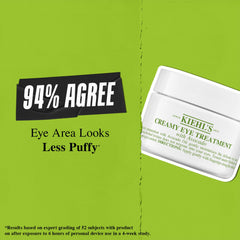 Kiehl's Avocado Eye Treatment display featuring caffeine for an energizing effect around eyes.