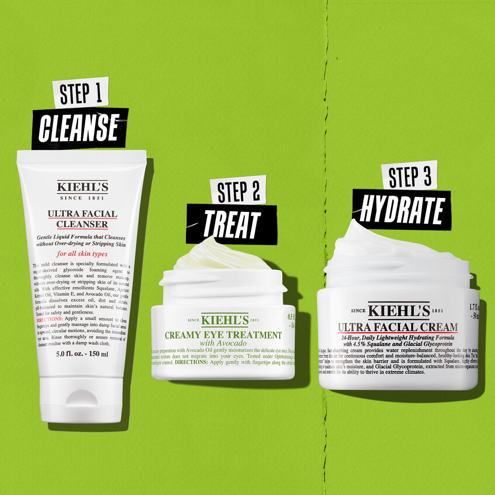 Kiehl's Avocado Eye Treatment close-up emphasizing nourishing softness around the eyes.