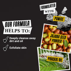 Kiehl's barra exfoliante con aroma a madera, experiencia vigorizante en la ducha.