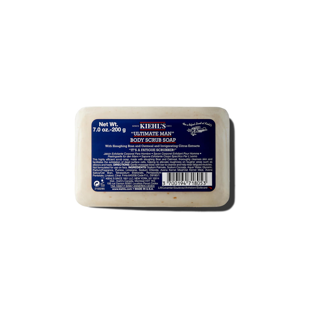 Kiehl's barra exfoliante para hombre limpia profundamente la piel.