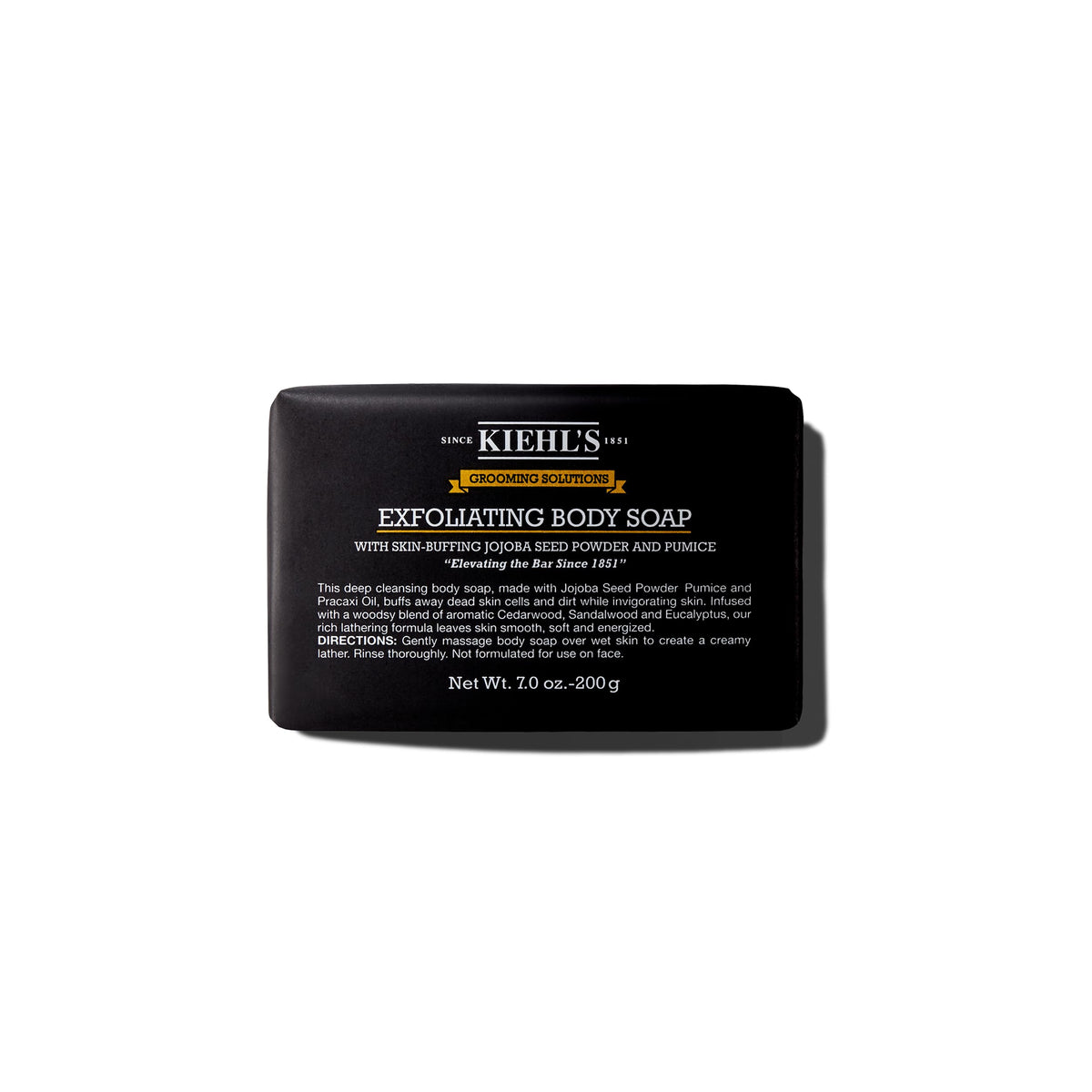 Kiehl's barra exfoliante de cuerpo con piedra pómez, suaviza e elimina impurezas.