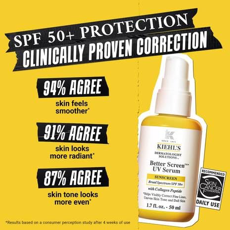 Close-up of the lightweight texture of Kiehl's Better Screen UV Serum.