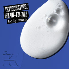 Kiehl's Body Fuel foam lather demonstrates rich suds for hair and body.