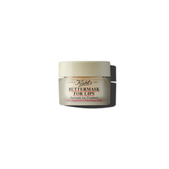 Kiehl's Buttermask Lips jar showing overnight hydration for softer lips by morning.