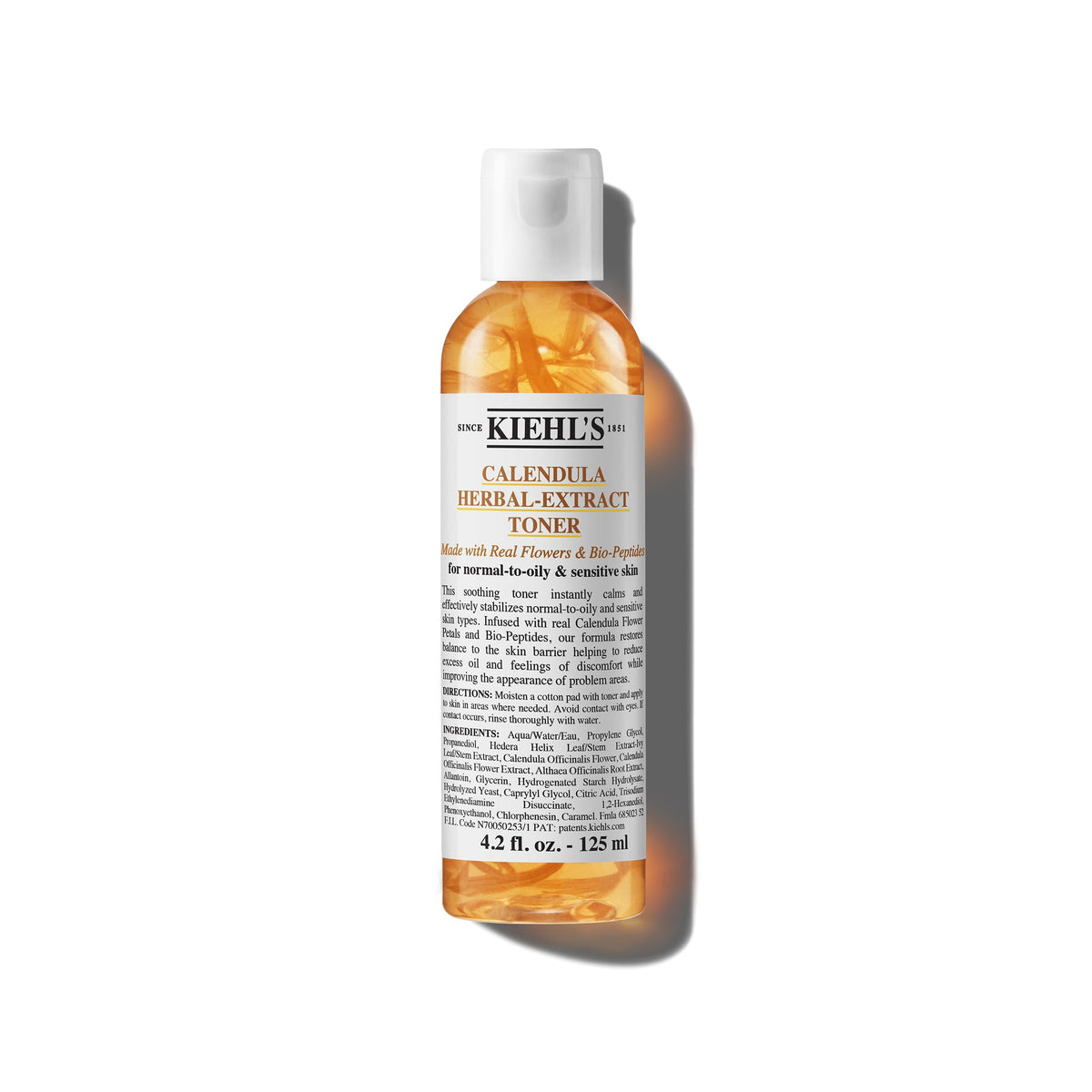 Kiehl's Calendula toner bottle offering soothing hydration for calm skin.