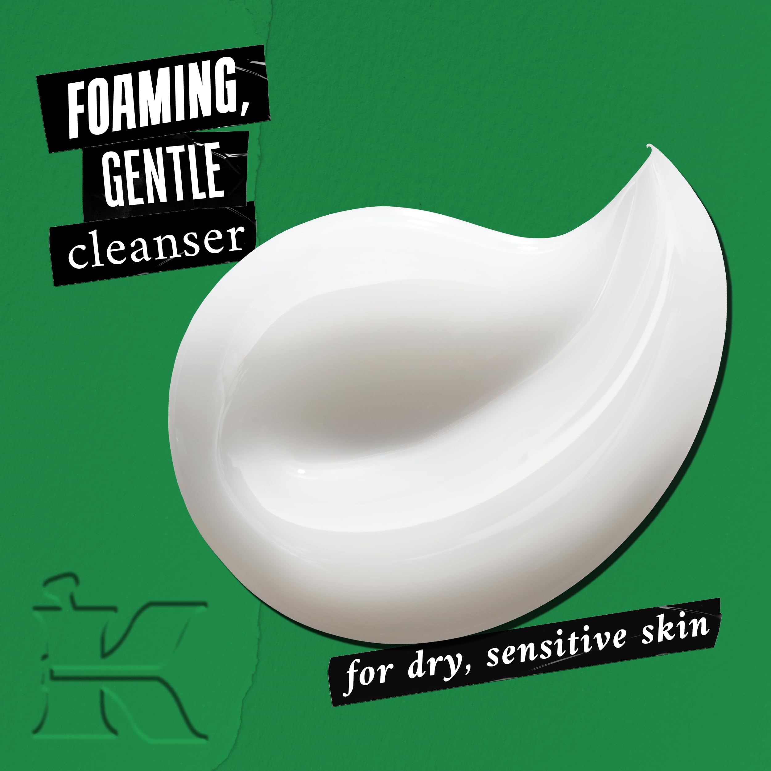 Kiehl's cleanser ingredient cucumber close-up, soothing cucumber extract for calm, balanced skin