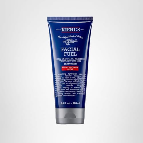 Kiehl's Facial Fuel SPF 20 offers sun protection and anti-pollution defense.
