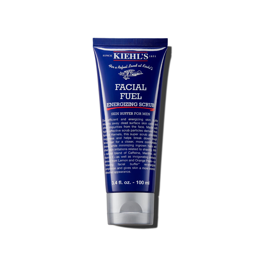 Kiehl's Facial Fuel exfoliating scrub bottle front label for daily grooming