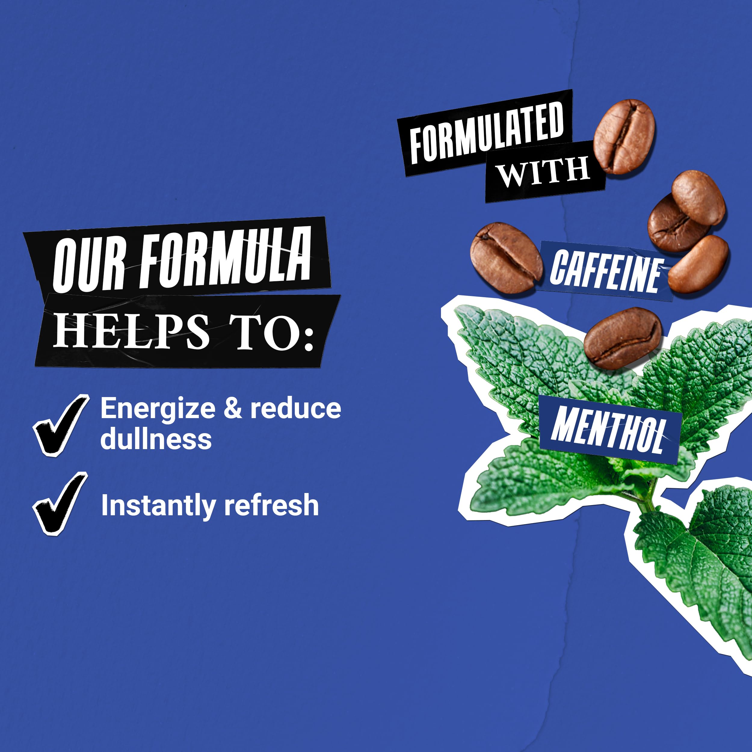 Kiehl's Facial Fuel Exfoliating Scrub menthol cooling sensation on skin.