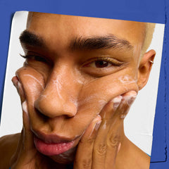 Kiehl's Facial Fuel Face Wash pump-bottle viewed up close, caffeine boosts alertness.