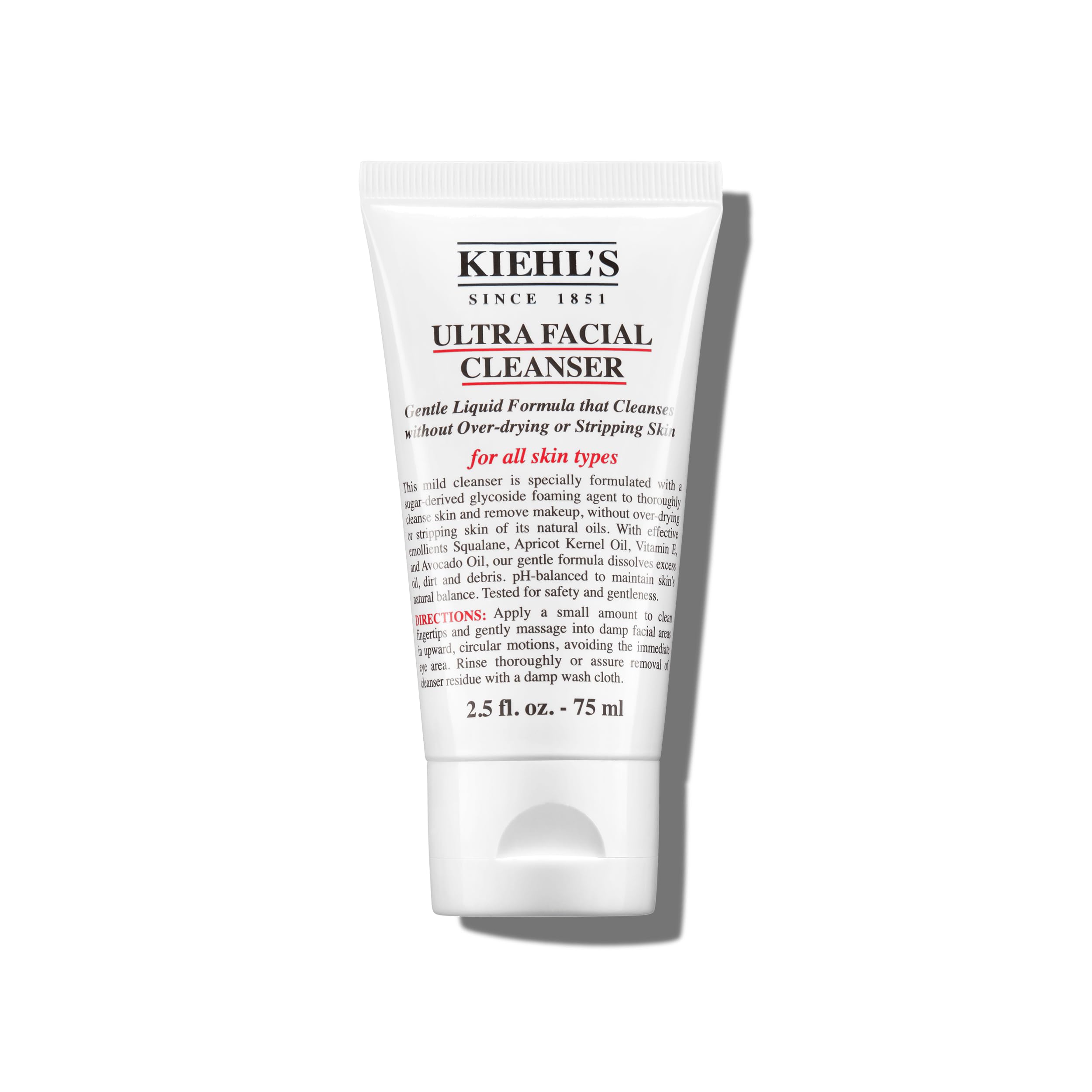 Kiehls limpiador facial espumoso ligero para piel limpia y equilibrada.