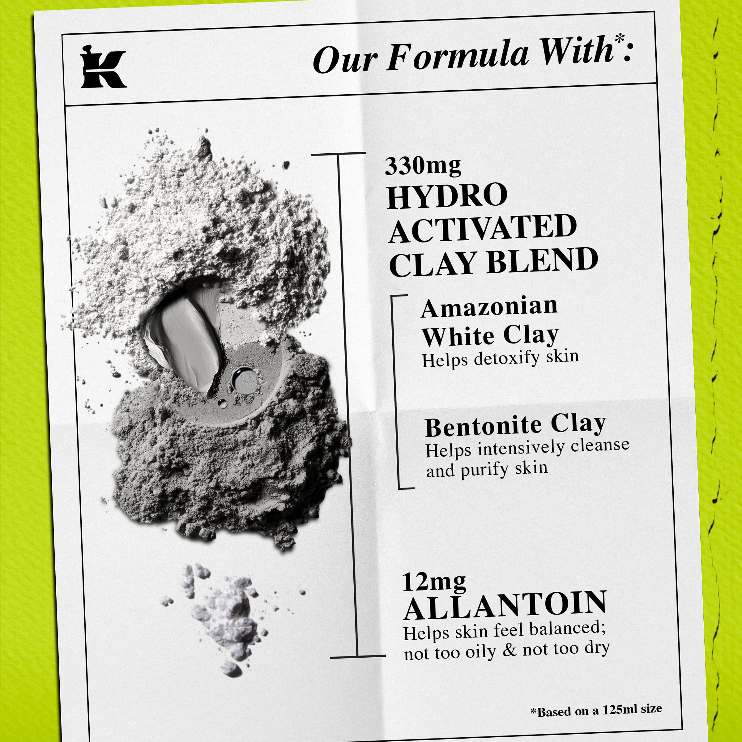 Applying Kiehl's Rare Earth mask in a thin layer on skin.