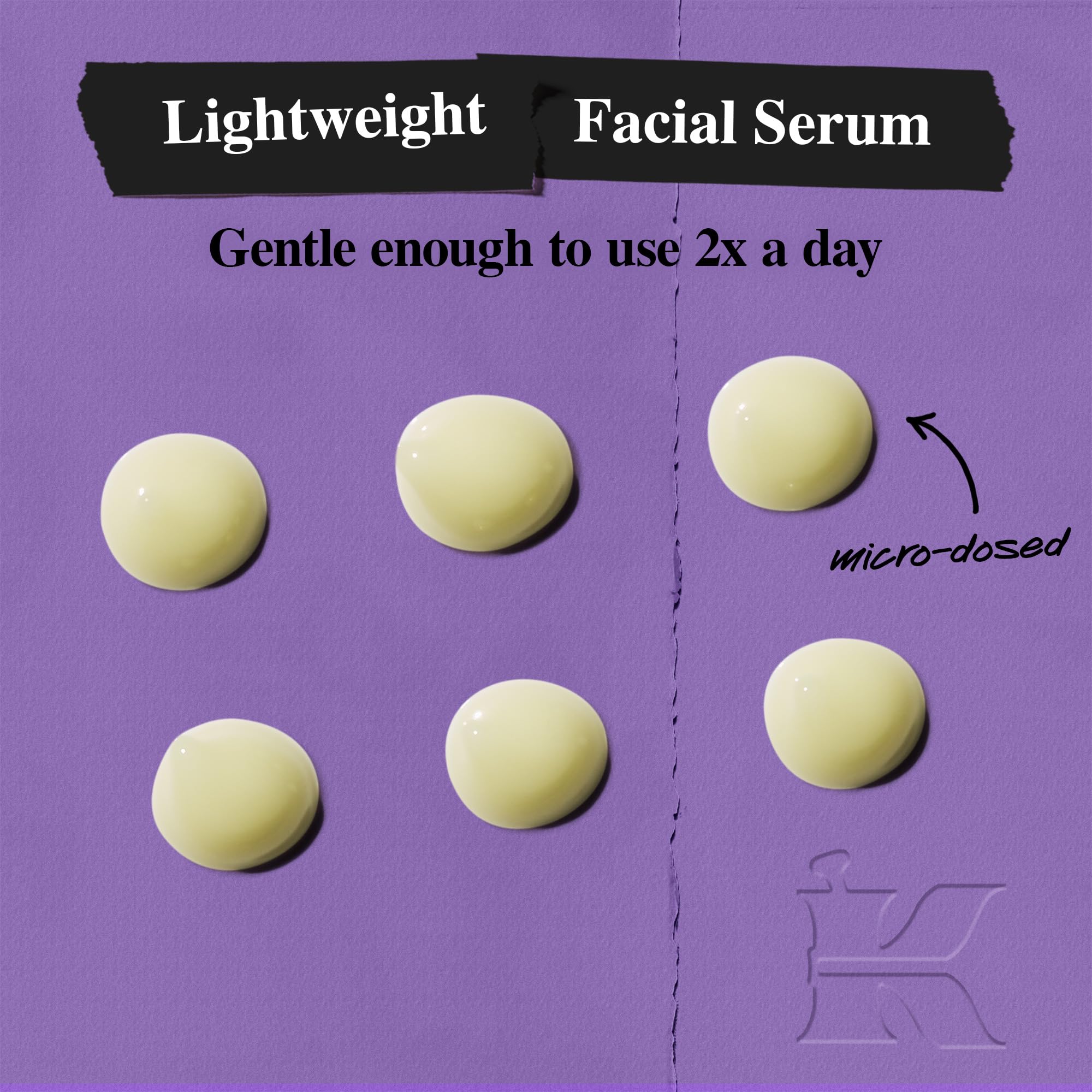 Kiehl's retinol serum texture close-up highlighting smooth, non-irritating formula