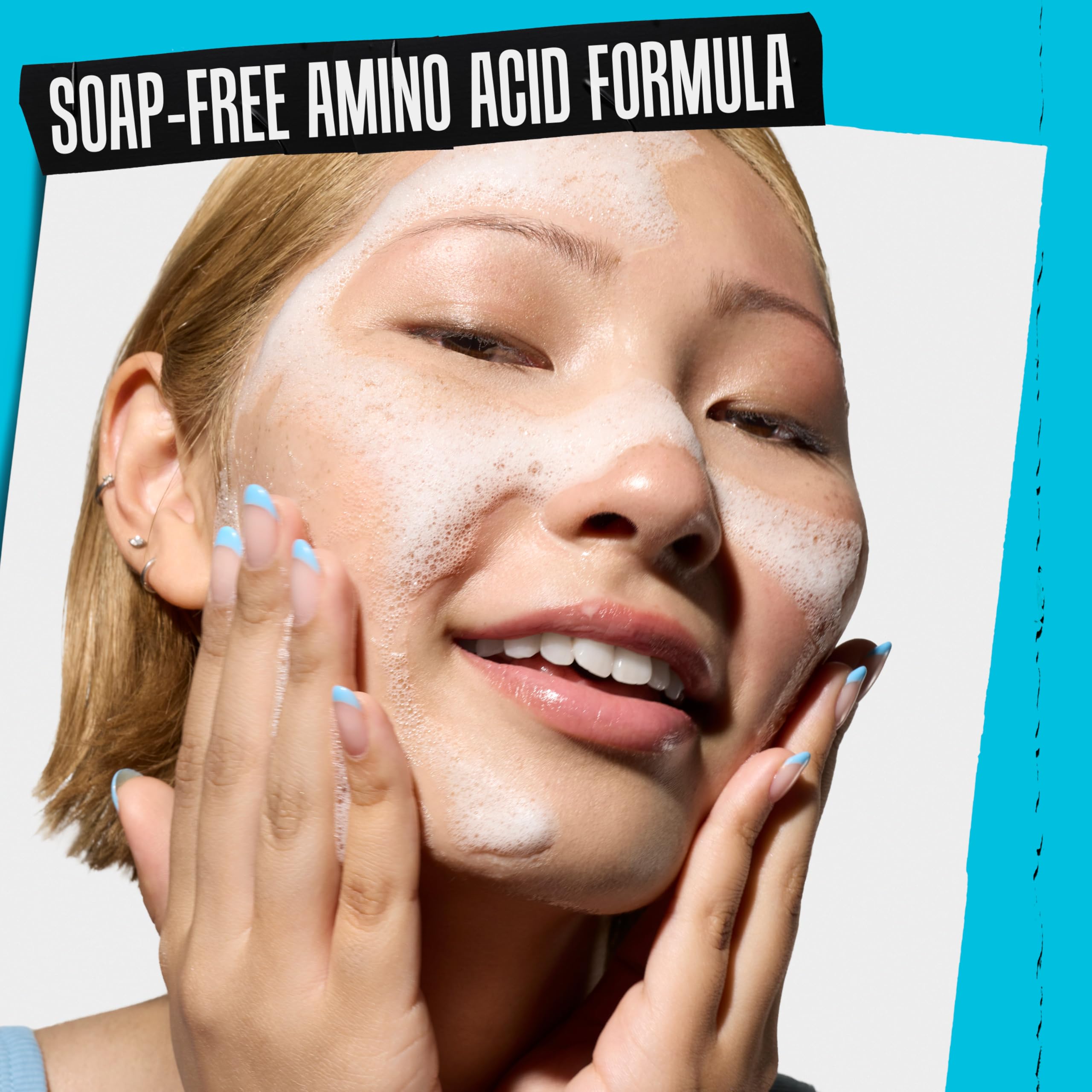 No soap design supports barrier-friendly cleansing during routines.