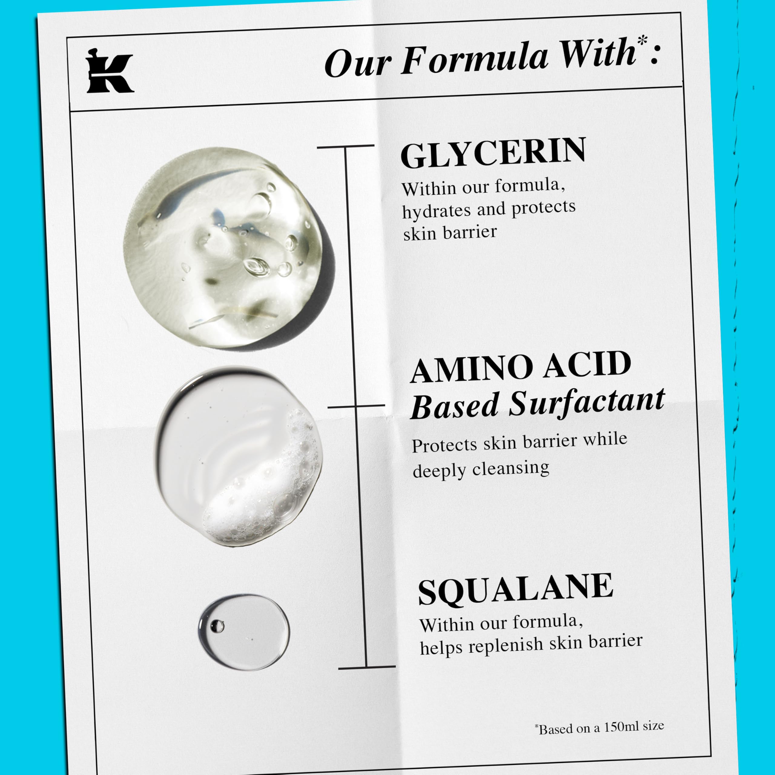 Fragrance-free design for gentle cleansing suitable for eczema-prone skin.
