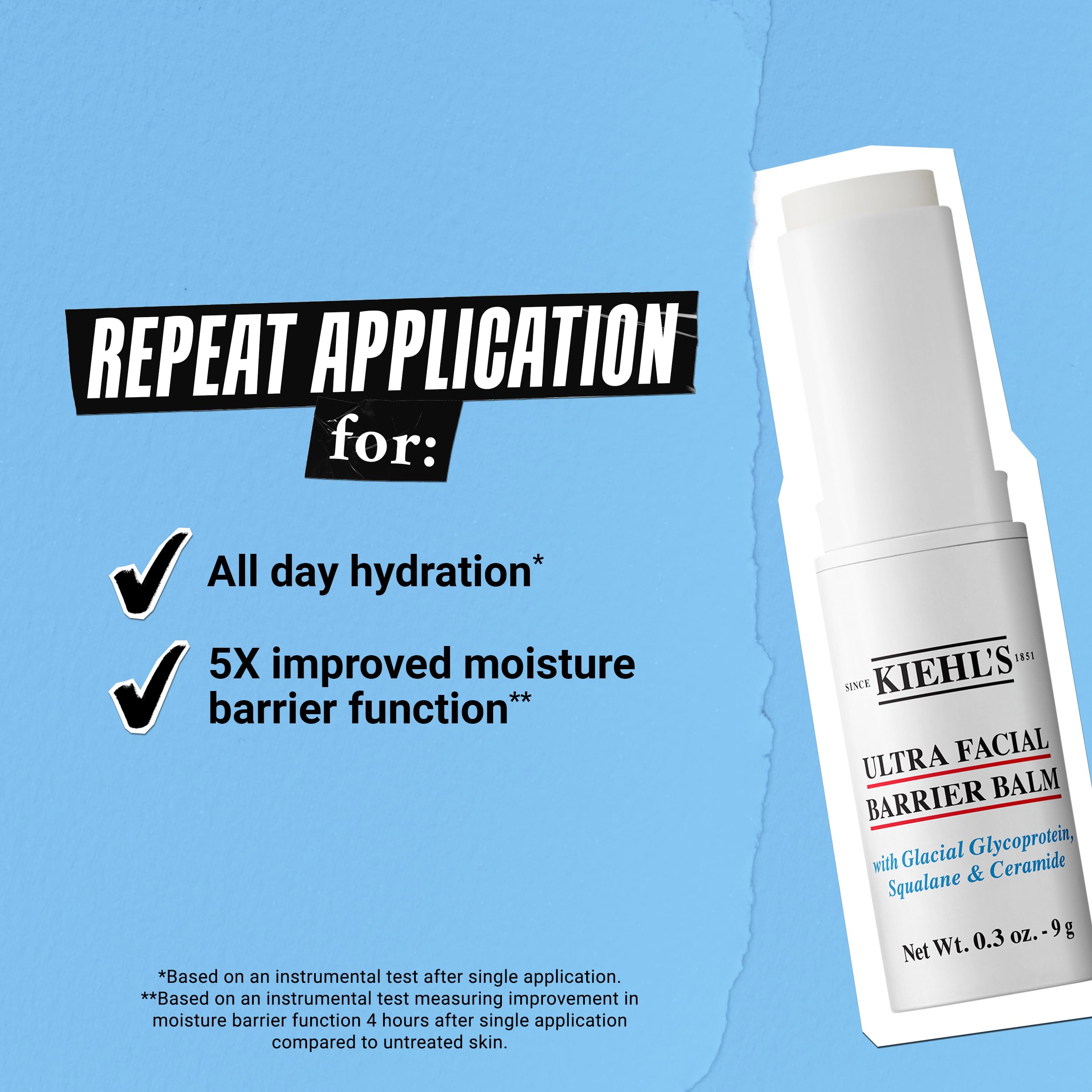 Kiehl's barrier stick delivering hydration on dry days