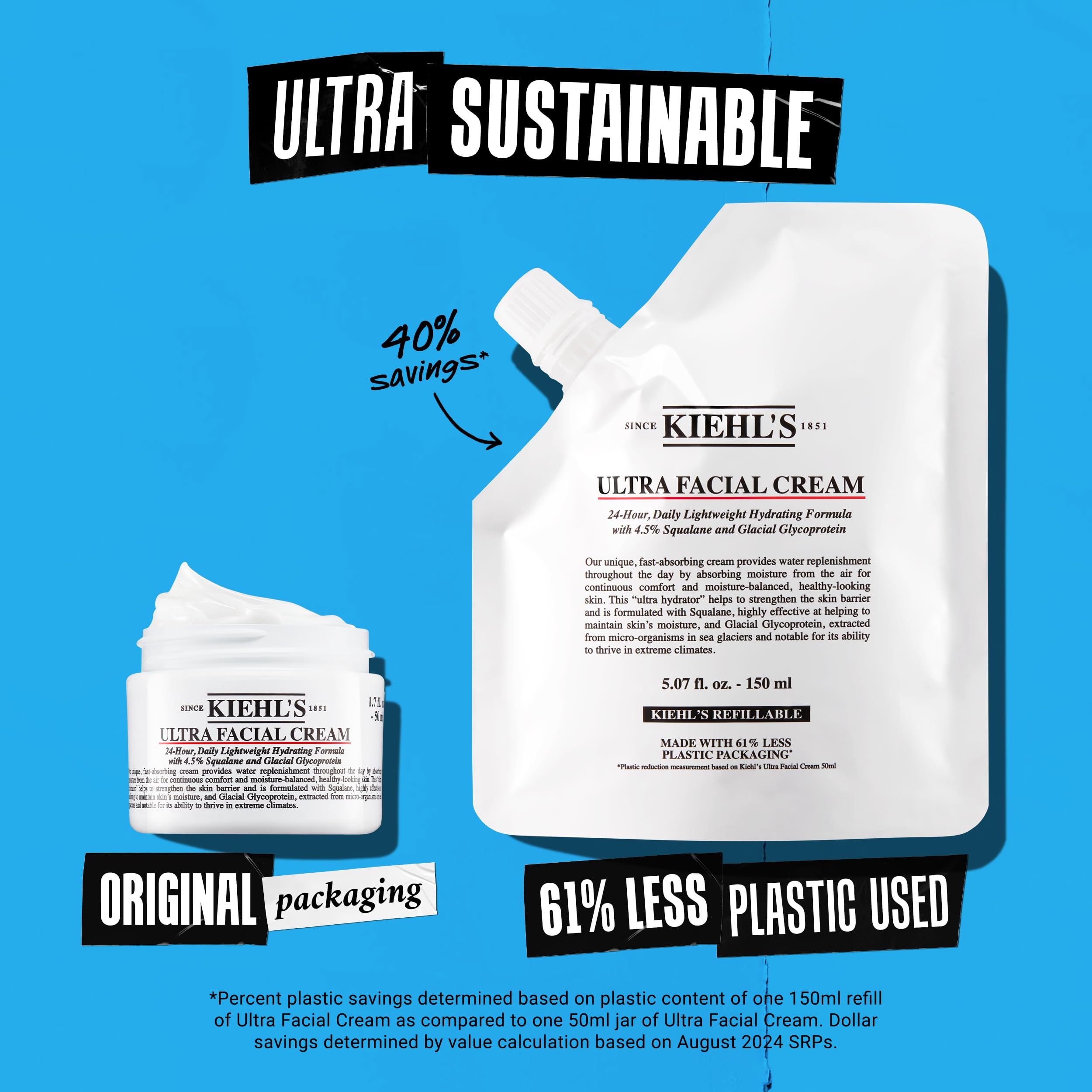Kiehl's Ultra Facial Cream 4.5% Squalane close-up label