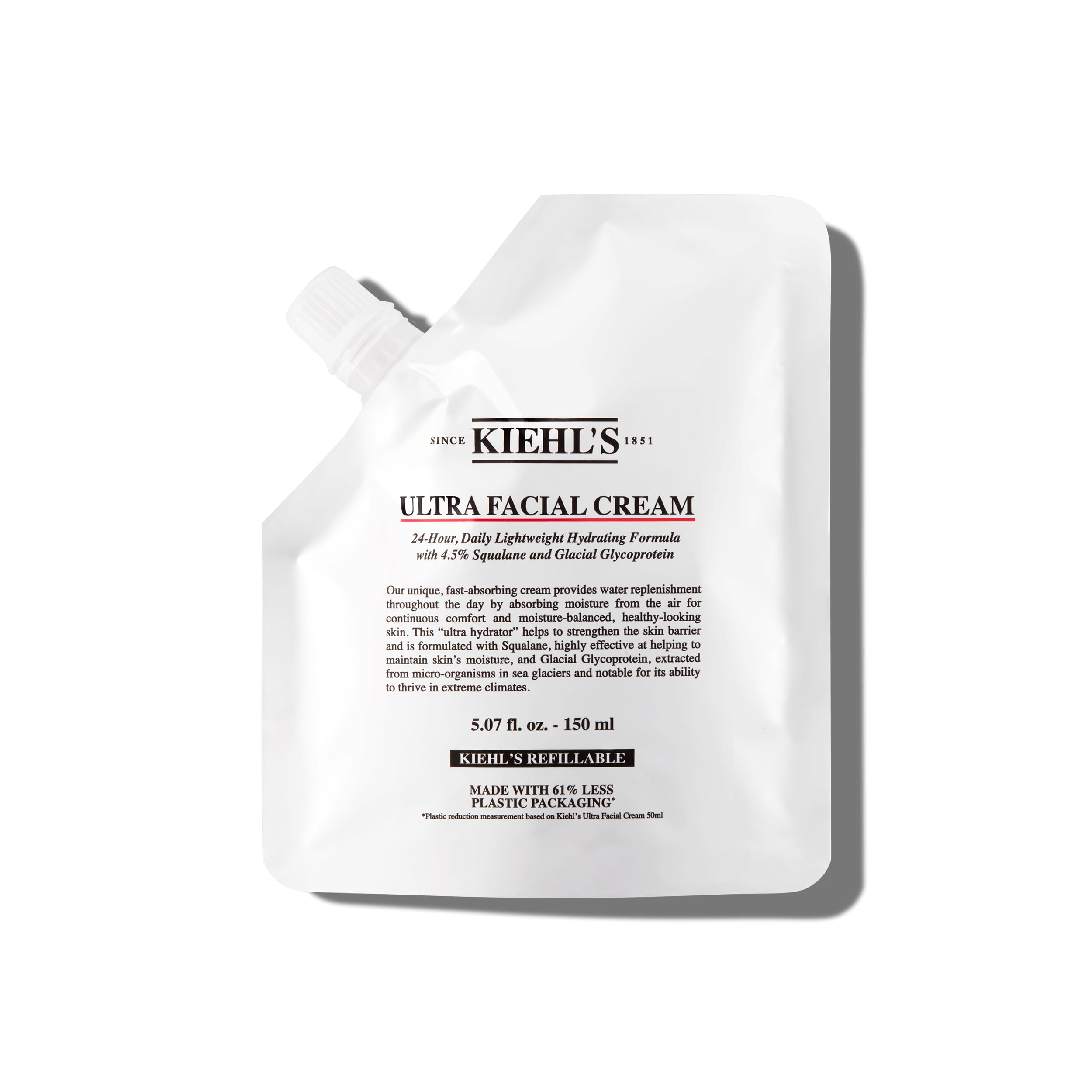 Kiehl's Ultra Facial Cream bottle close-up highlighting premium packaging and daily use.