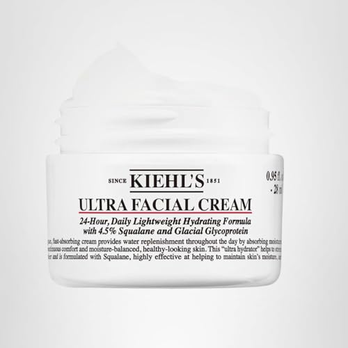 Kiehl's Ultra Facial Cream tub packaging on display