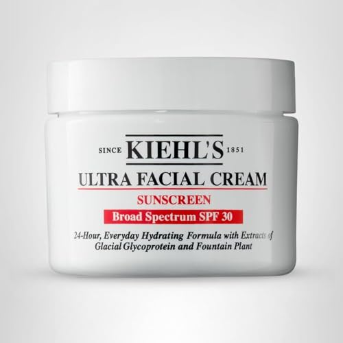 Kiehl's Ultra Facial Cream SPF 30 applying on skin demonstrates quick absorption.