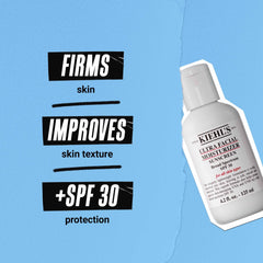 Kiehl's Ultra Facial Moisturizer SPF 30 being applied on cheek for quick absorption