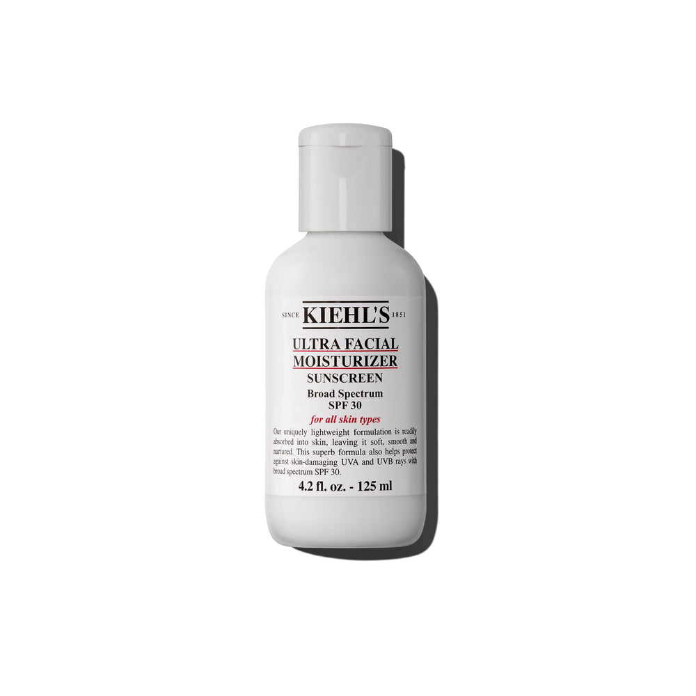 Kiehl's Ultra Facial Moisturizer SPF 30 bottle front view with daily sun protection
