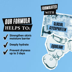 Kiehl's Ultra Facial Overnight Mask bottle close-up highlighting squalane and glycoprotein
