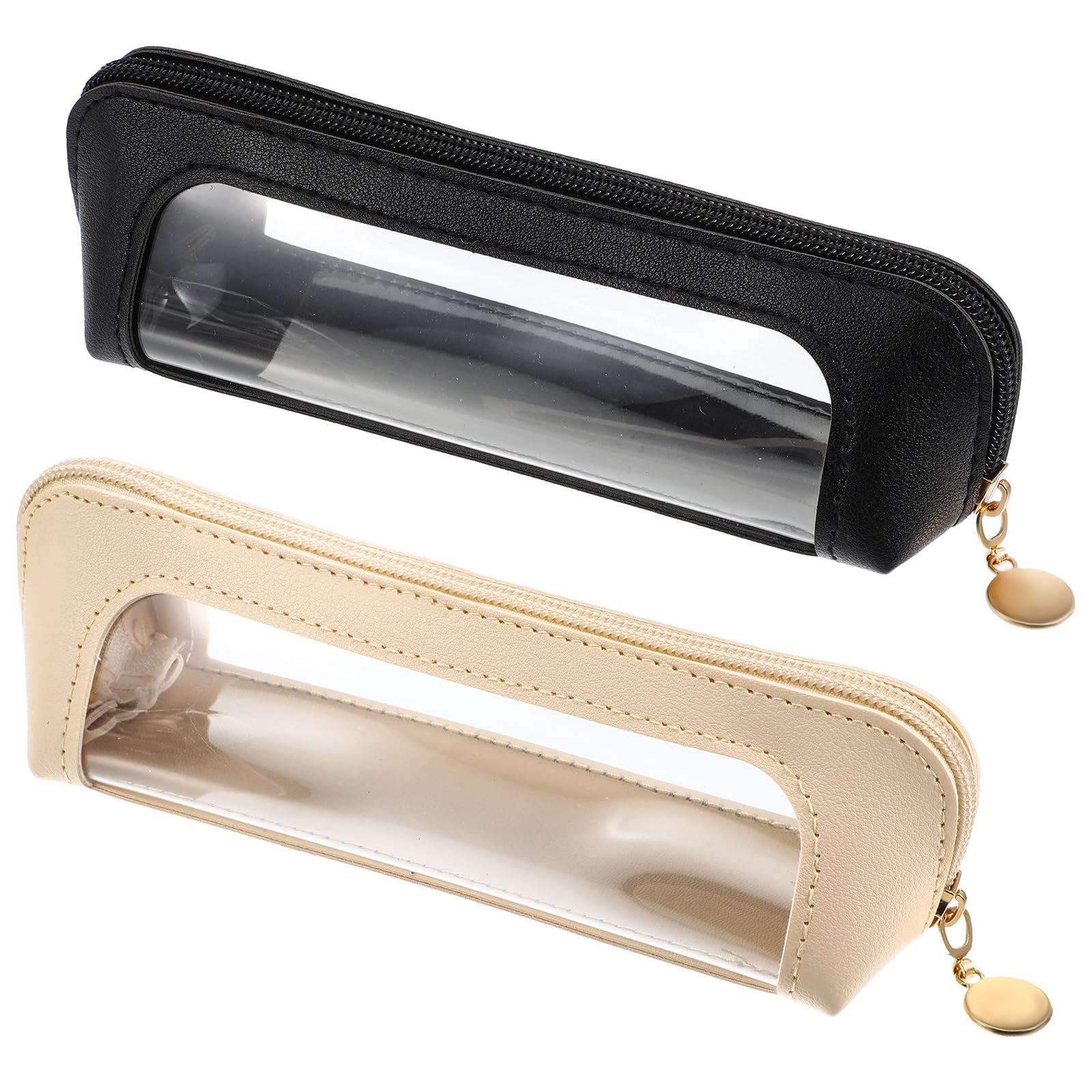 Kifmurase clear makeup brush bag front view for easy access on the go