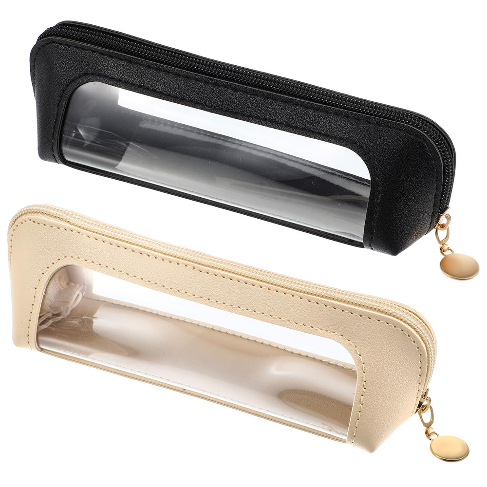 Kifmurase clear makeup brush bag front view for easy access on the go