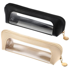 Kifmurase clear makeup brush bag front view for easy access on the go