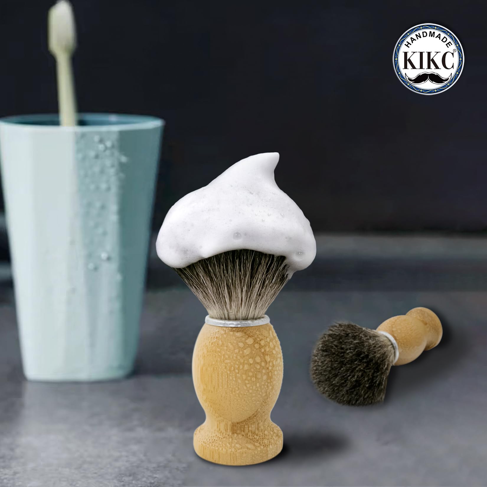 KIKC shaving brush presented as a thoughtful gift for him.