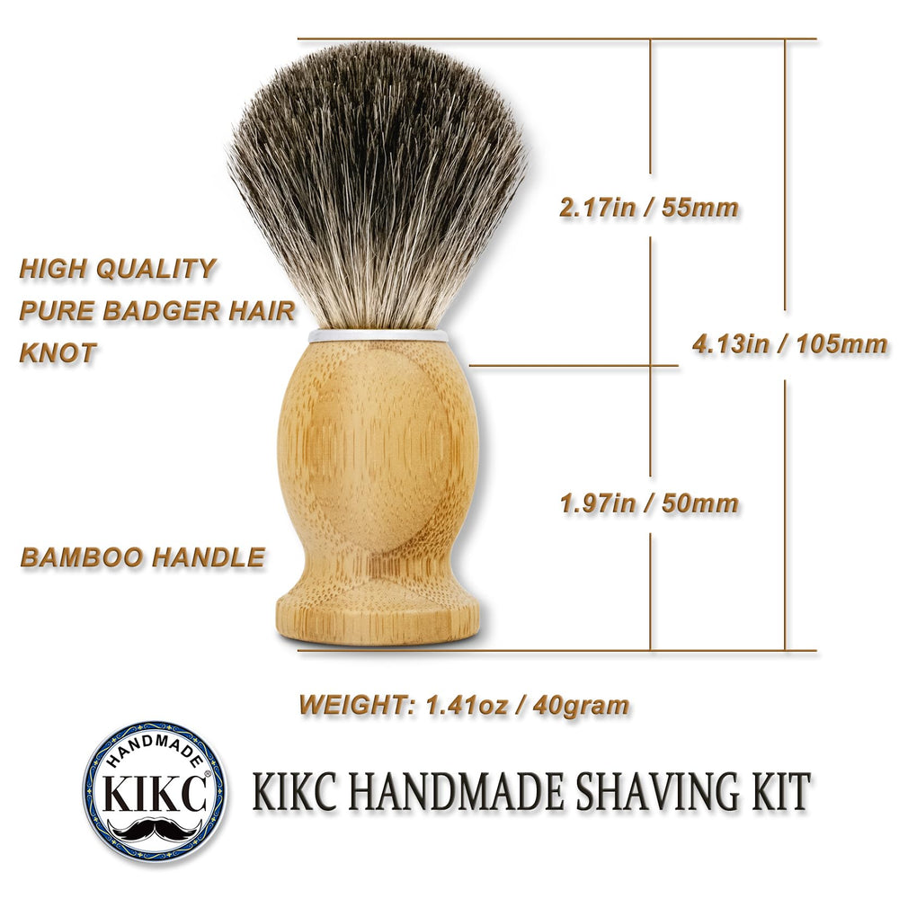 KIKC hand-crafted brush in use shows balanced, lightweight feel.