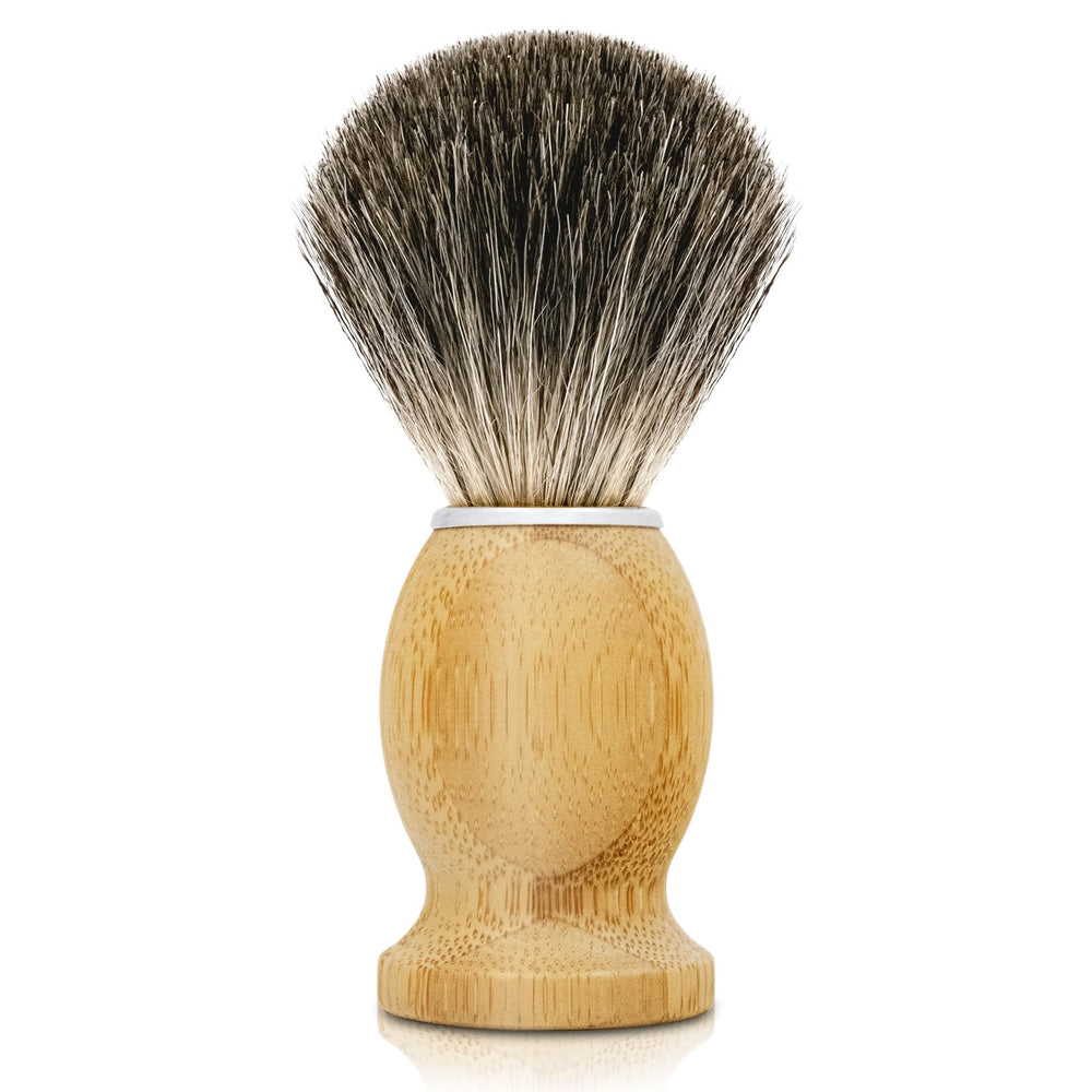 KIKC shaving brush head with pure badger bristles for smooth lather.