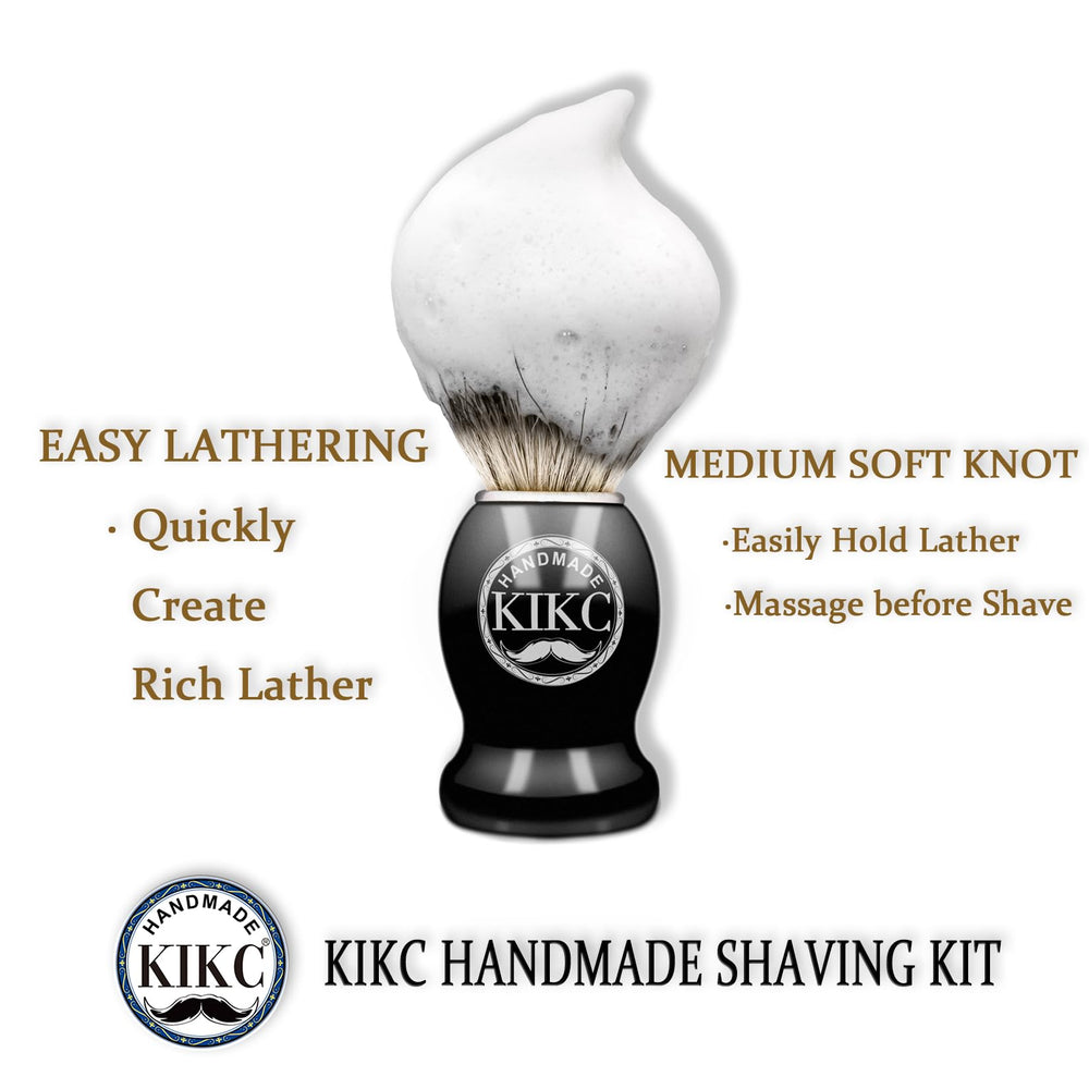 KIKC soft bristle for gentle exfoliation and smooth shave