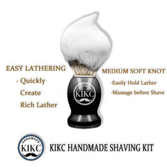 KIKC soft bristle for gentle exfoliation and smooth shave