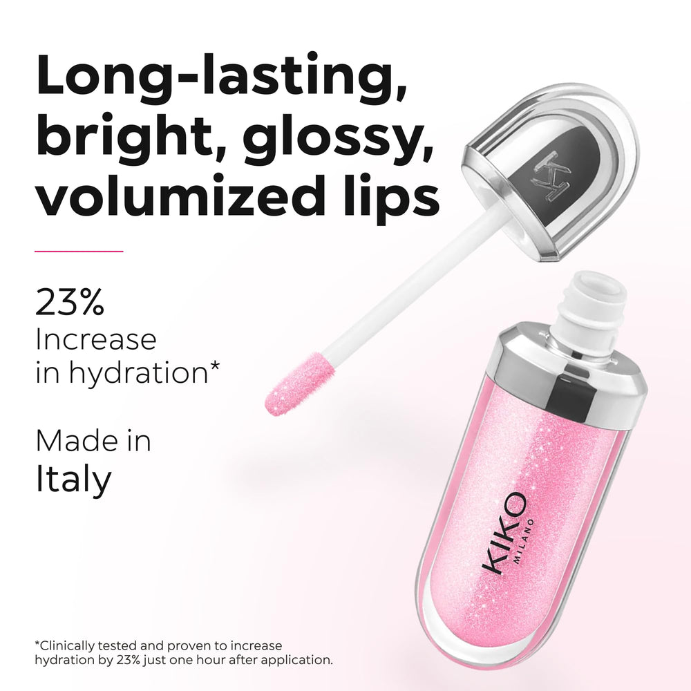 Kiko Milano 3D Hydra Lip Gloss muestra una textura no pegajosa para comodidad diaria