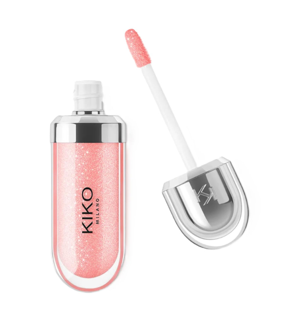 Kiko Milano 3D Hydra Lip Gloss brillo alto para labios radiantes y voluminosos.