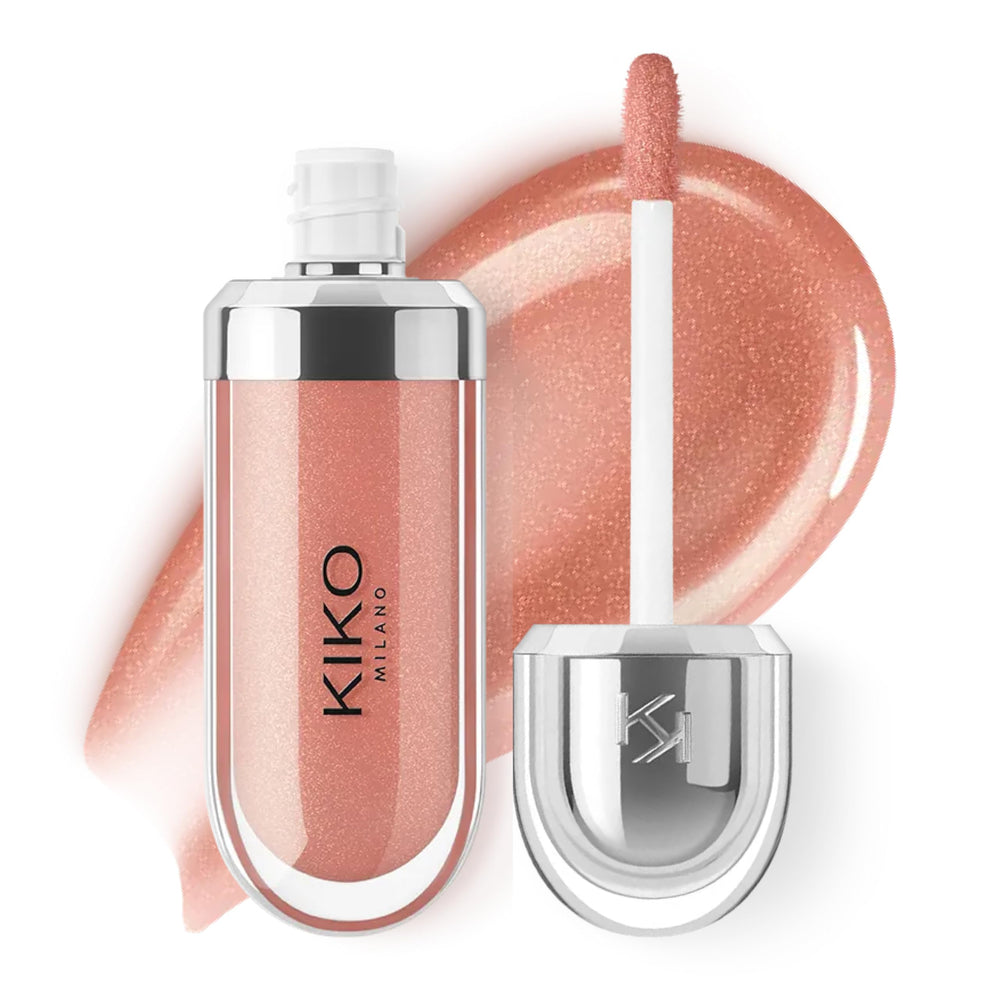 Kiko Milano 3D Hydra Lip Gloss en labios con brillo intenso y hidratación prolongada