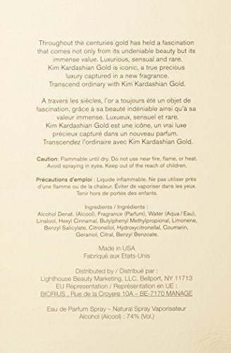 Kim Kardashian Gold packaging box displaying luxe presentation for gifting.