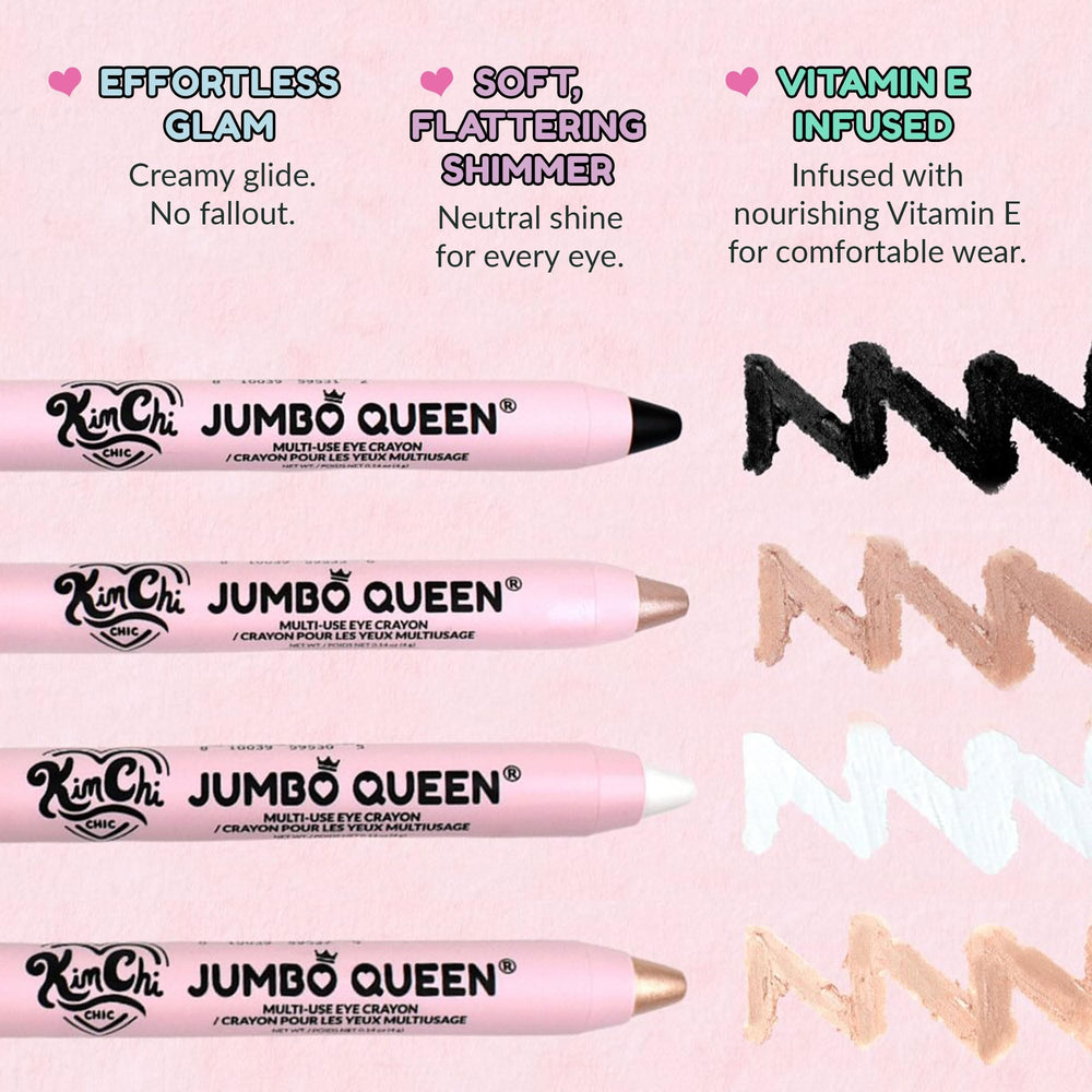 Kimchi Chic Jumbo Queen Eye Crayon swatches reveal a versatile bright base for lids.