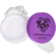 KimChiChic Beauty That WhitePowder front-jar for a soft, blurring finish.