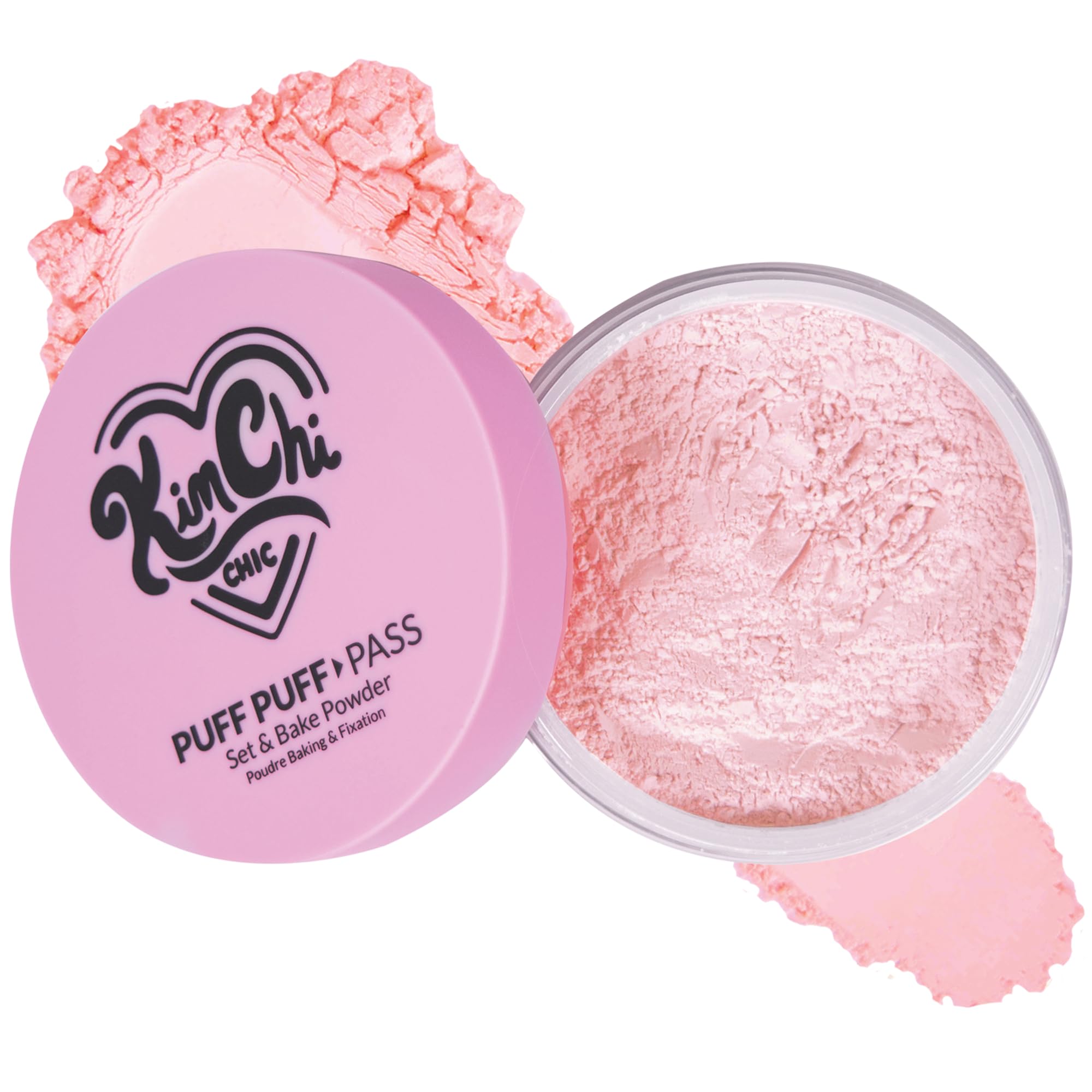 KimChiChic Puff Puff Pass Set bottle front for a soft pink matte finish.
